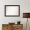 Cyprus Walnut Non-Beveled Custom Framed Bathroom Vanity Wall Mirror